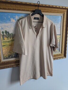 Raffi Men's Light Beige Polo Shirt
